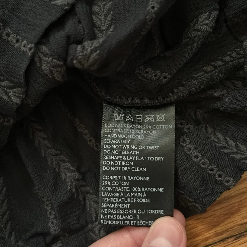 Urban Outfitters Floral Eyelet Cold Shoulder Crop Embroidered Top - Picture 10 of 11